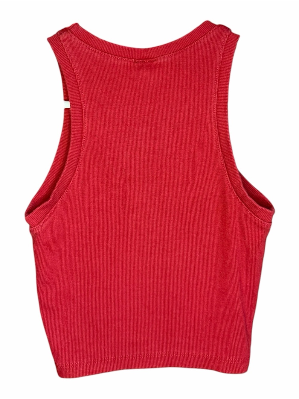 Full Tilt Red Halter Ribbed Tank Top - Picture 2 of 3
